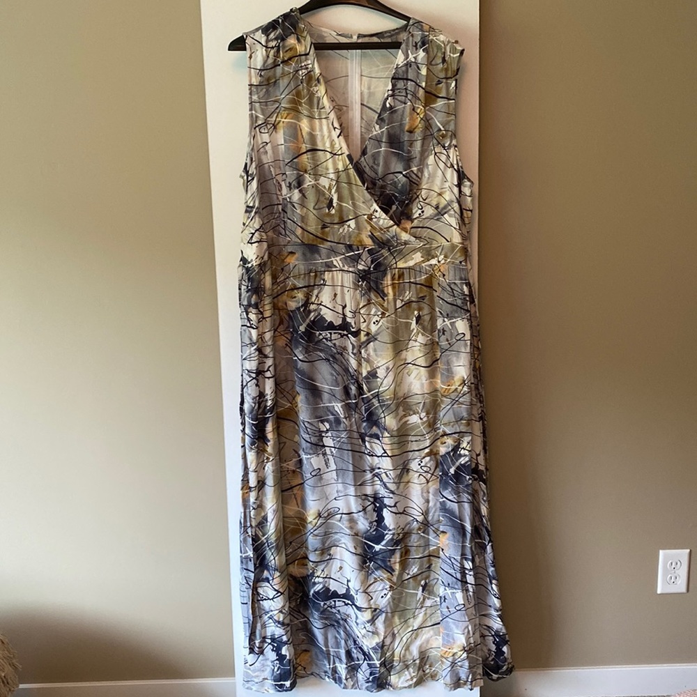 Ulla Popken maxi wrap style dress plus size 24/26